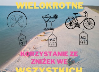 rabaty są wielorazowe - można kilka razy korzystać z rabatu w jednym miejscu,