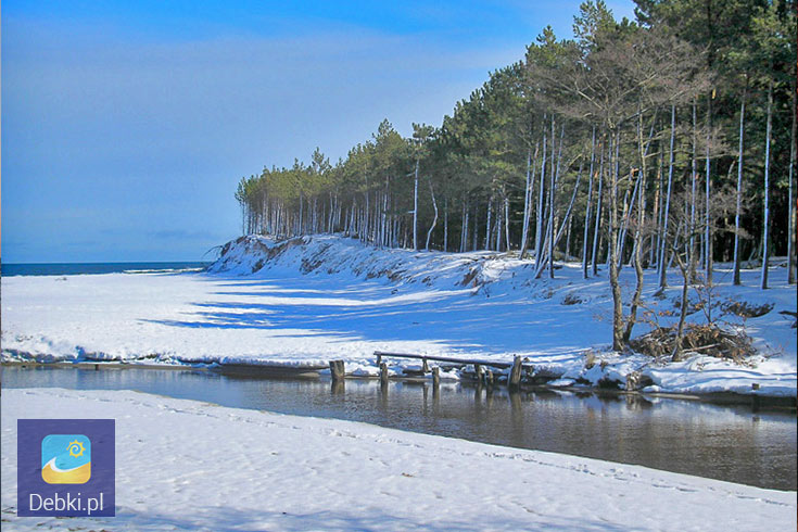 widok plaża zimą