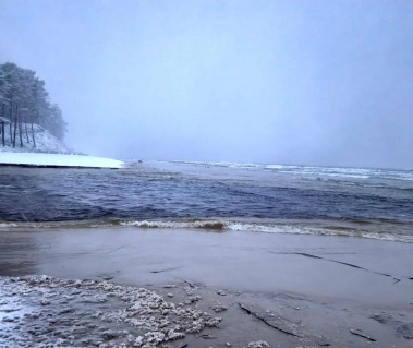 Dębki w zimowej scenerii